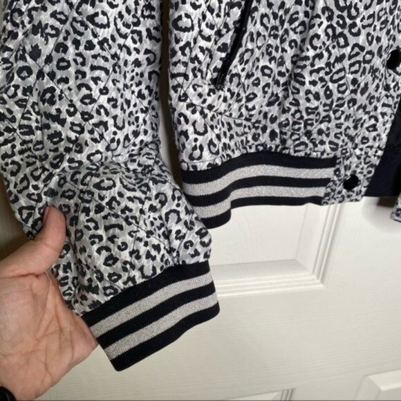 R13 Grey Leopard Shrunken Roadie Jacket in Enzyme Stone Wash - Picture 12 of 13